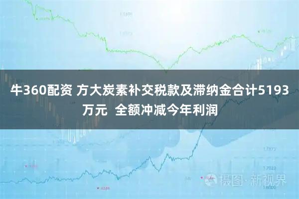 牛360配资 方大炭素补交税款及滞纳金合计5193万元  全额冲减今年利润